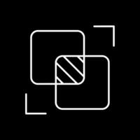 Intersect Line Inverted Icon vector