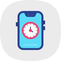 Time Flat Curve Icon vector