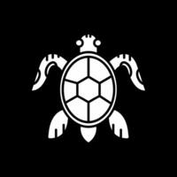 Turtle Glyph Inverted Icon vector