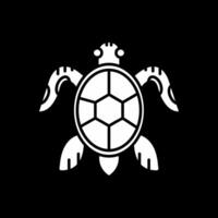 Turtle Glyph Inverted Icon vector