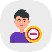 Stop Flat Curve Icon vector