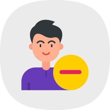 Remove Flat Curve Icon vector