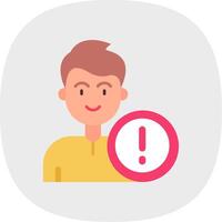 Error Flat Curve Icon vector