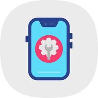 Maintenance Flat Curve Icon vector