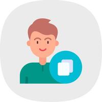 Copy Flat Curve Icon vector