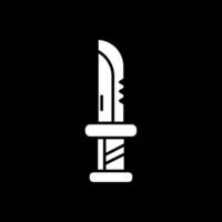 Dagger Glyph Inverted Icon vector