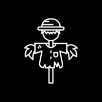 Scarecrow Line Inverted Icon vector