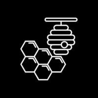 Honeycomb Line Inverted Icon vector