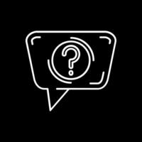 Question Line Inverted Icon vector