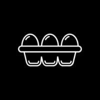 Egg Line Inverted Icon vector