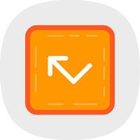 Bounce Flat Curve Icon vector