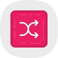 Shuffle Flat Curve Icon vector