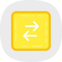 Swap Flat Curve Icon vector