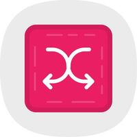 Shuffle Flat Curve Icon vector