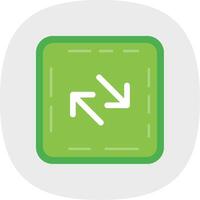 Swap Flat Curve Icon vector
