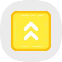 Chevron Flat Curve Icon vector