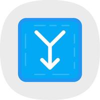 Merge Flat Curve Icon vector