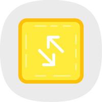 Swap Flat Curve Icon vector