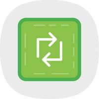 Loop Flat Curve Icon vector