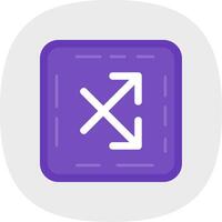 Intersect Flat Curve Icon vector