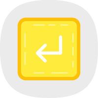 Turn Flat Curve Icon vector