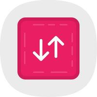 Swap Flat Curve Icon vector