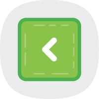 Chevron Flat Curve Icon vector