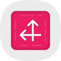 Intersect Flat Curve Icon vector