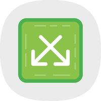Intersect Flat Curve Icon vector