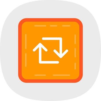 lazo plano curva icono vector