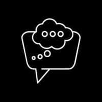 Thinking Line Inverted Icon vector