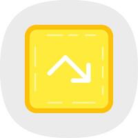 Bounce Flat Curve Icon vector