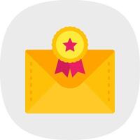 Badge Flat Curve Icon vector