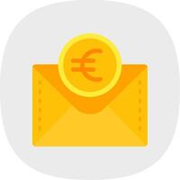 Euro Flat Curve Icon vector