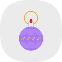 Bauble Flat Curve Icon vector