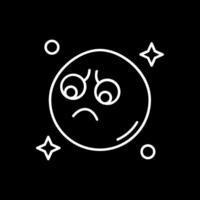 Sad Line Inverted Icon vector