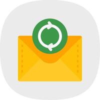 Recycle Flat Curve Icon vector