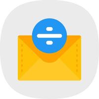 Divide Flat Curve Icon vector