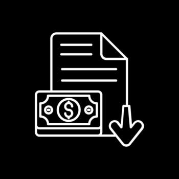 Decrease Line Inverted Icon vector