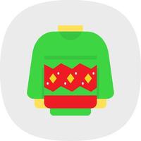 Sweater Flat Curve Icon vector