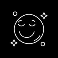 Relieved Line Inverted Icon vector