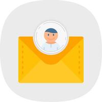 Profile Flat Curve Icon vector