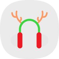 Earmuffs Flat Curve Icon vector