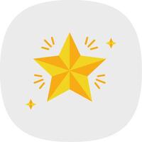Star Flat Curve Icon vector