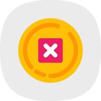 Delete Flat Curve Icon vector