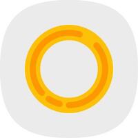 Circle Flat Curve Icon vector