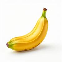 AI generated banana with clear white background photo