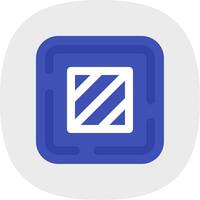 Square Flat Curve Icon vector