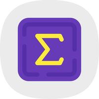 Summation Flat Curve Icon vector