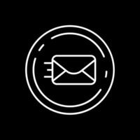 Send Line Inverted Icon vector